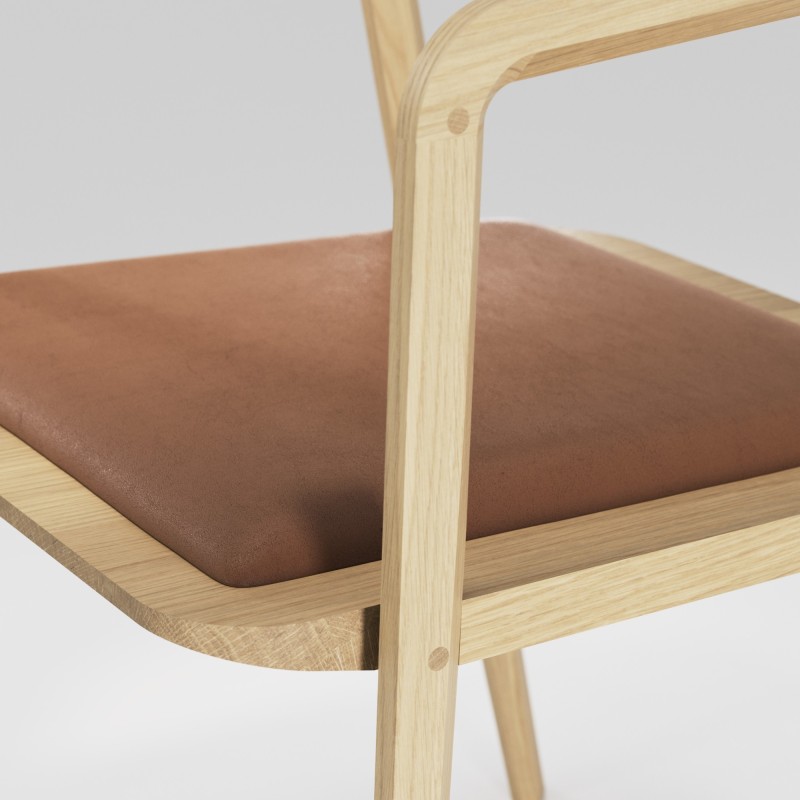 Fauteuil en chêne massif KUNDERA - Meuble design et décoration