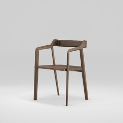 Fauteuil en noyer massif KUNDERA - Meuble design et décoration