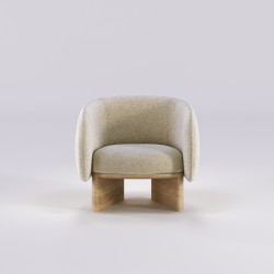 Fauteuil salon en chêne massif NIDO - Meuble design et décoration