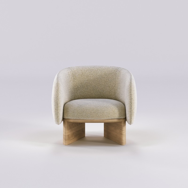 Fauteuil salon en chêne massif NIDO - Meuble design et décoration
