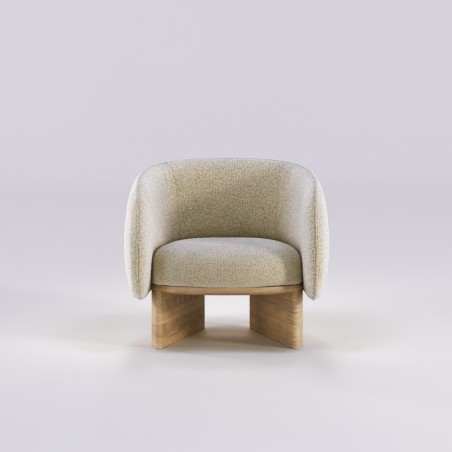 Fauteuil salon en chêne massif NIDO - Meuble design et décoration