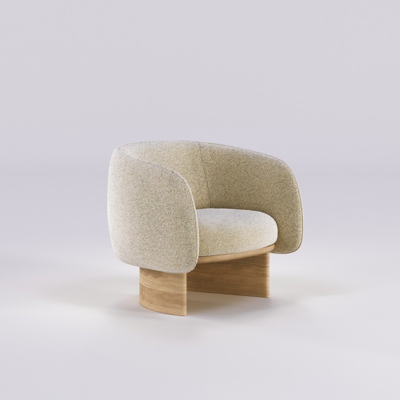 Fauteuil salon en chêne massif NIDO - Meuble design et décoration