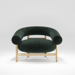 Fauteuil salon en chêne massif LOOP - Meuble design et décoration