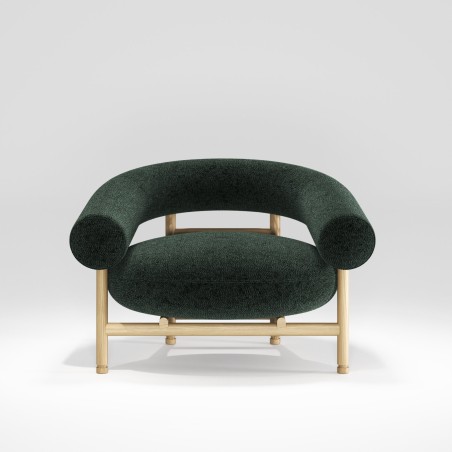 Fauteuil salon en chêne massif LOOP - Meuble design et décoration