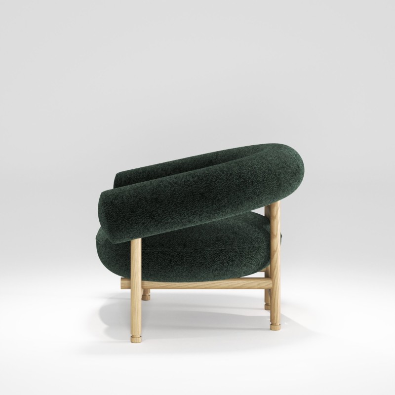 Fauteuil salon en chêne massif LOOP - Meuble design et décoration