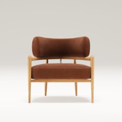 Fauteuil salon en chêne massif BOTERO - Meuble design et décoration