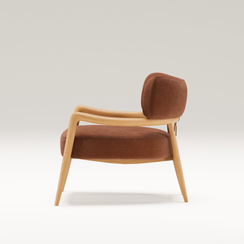 Fauteuil salon en chêne massif BOTERO - Meuble design et décoration