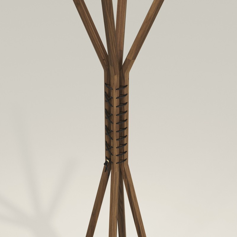 Porte manteau en noyer massif CANCAN - Meuble design et décoration