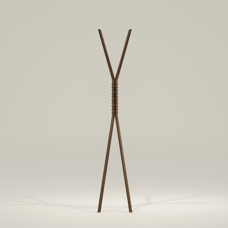 Porte manteau en noyer massif CANCAN - Meuble design et décoration