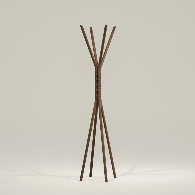 Porte manteau en noyer massif CANCAN - Meuble design et décoration