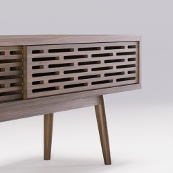 Buffet en noyer massif RADIO - Meuble design et décoration