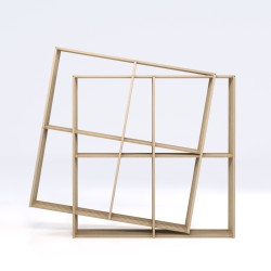 Bibliothèque en chêne massif customisable X2 - Meuble design et décoration